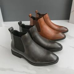 Men Business Leather Pointed Chelsea Boots Element No Color Multi Gender Male Origin China Type Casual Boot Material - Image 6