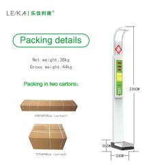 Electronic Body Height and Weight Measuring Scale Machine Trademark LEKA Net Weight 38 Kg Power AC100-240V Model NO. - Image 1