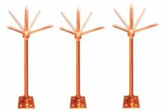 Conventional Copper Lightning Conductor Brand SABO Color Copper Type 5 Spikes Poles Number Spikes type Arrester Type - Image 1