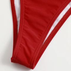 Ladies Sexy Bikini Triangle Bathing Swimsuit Beach Wear Swimwear with Ruffles - Image 6
