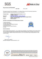 SGS certificate from QINGDAO HANRONG TECHNOLOGY CO., LTD