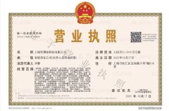 Business license certificate from Shanghai Jiujingyu Technology Co., Ltd.