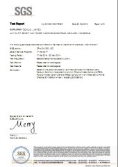 Test Report of Wood 3D filament certificate from Guangzhou Yousu3D Technology Co., Ltd.