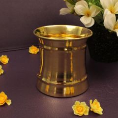 Brass Panchapatra Set Size Medium Shape Round Color Golden Finish Glossy Set Content 2 Material Brass Usage/Application - Image 7