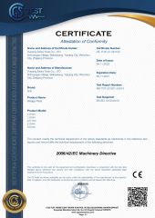 CE certificate from Yueqing Zebra Tools Co., Ltd.