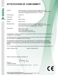 EMC of Electric Fan certificate from Foshan Jcf Electrical Appliance Co., Ltd.