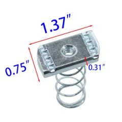 Premium 1 4 20 Spring Channel Nuts for Strut Channel Systems - Image 2