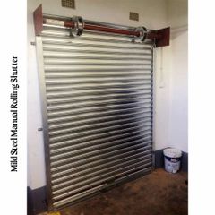 Manual Rolling Shutter Usage Shop Material Mild Steel Type Rolling Shutter Automation Grade Manual Surface Treatment Anodized - Sarjanwal Steels And Industries Private Limited