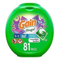 Gain flings Laundry Detergent Pacs with Odor Defense, HE Compatible, 76 Ct, 3in1 Detergent Pacs - Image 2