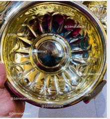 Round Polished Brass Urli Shape round Design round Color GOLDEN Capacity 700ml Finish Polished Brand 3dmetalmart Material Brass, - Image 11