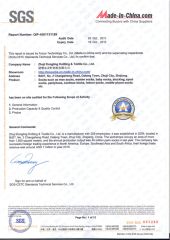 SGS Certificate certificate from Zhuji Dongling Knitting & Textile Co., Ltd.