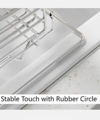 Expandable Dish Drainers Stainless Steel Drying Rack Space-Saving Kitchen Dish Drainers - Image 6