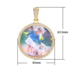 45mm Memory Pendants Necklace Hip Hop Custom Photo Locket Picture Pendant Photo Pendants - Image 2