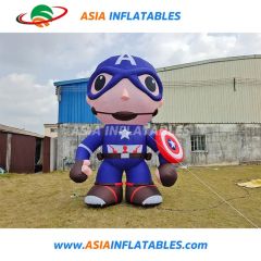 Inflatable Captain America Cartoon Model, Marvel Avenger Captain America Character Mascot - Image 1