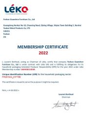 EPR_France_Packing certificate from Foshan Guanchen Furniture Co., Ltd.