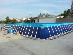 PVC Above Ground Inflatable Swimming Pool Size Big MOQ 1set Color Blue Material Pvc Origin China Trademark YJTC HS Code - Image 2