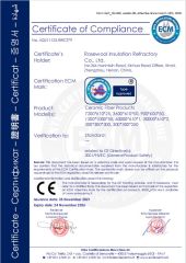 Ceramic Fiber CE certificate from Rosewool Insulation Refractory Co., Ltd.