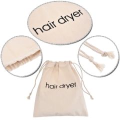 Custom Logo Silk Screen Print Organic Cotton Muslin Bags Double Shopping Pouch Canvas Drawstring Bag Dust Bag - Image 4