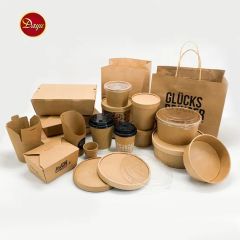 Takeaway Fast Food Paper Packaging Salad Bowl Lunch Box Restaurant Disposable Containers - Image 6