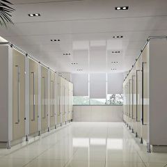 Office Building Project HPL Compact Laminate Panel Toilet Cubicles Partition System - Image 1