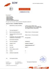 ECE certificate of FEDIMA TYRE CO.,LTD. – certificate photo, supplier certificates section