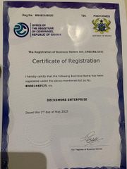 DECKSHORE ENTERPRISE certificate from Deckshore Enterprise