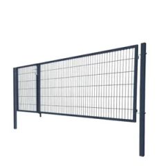 Asymmetric Double Wire Security Gate with PVC Powder Coating for Car Entrance - Image 3