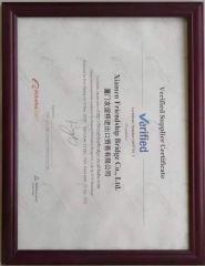 Our company's certificati certificate from Xiamen Friendship Bridge Co., Ltd.