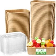 Disposable Kraft Paper Salad Bowl with Lids for Salad, Ice Cream, Yogurt - Xinguokang Paper Co., Ltd