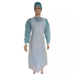 Disposable Waterproof White 0.20mm Kitchen PE Plastic Aprons - Suzhou Sinomed Co., Ltd.