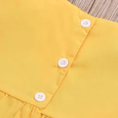 Toddler Baby Girls Top Romper Jumpsuit Sunflower Shorts with Bowknot Esg11824 - Image 3