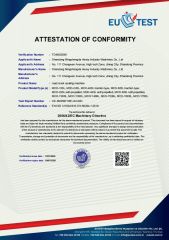 CE certificate certificate from Shandong Mingchengda Heavy Industry Machinery Co., Ltd.