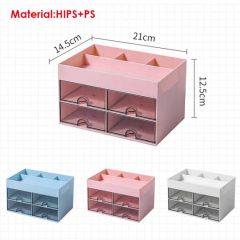 Foska Plastic Office Storage Organizer with Stackable Desktop Drawer - Image 2