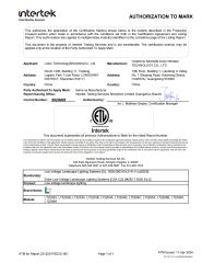 ETL for In-Ground Well Lights certificate of Lutou Technology (Shenzhen) Co., Ltd. – certificate photo, supplier certificates section