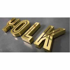 Silver Polished Brass Letters Sign Boards, For Advertisement Grade NA Size ANY Color Silver Features high Material - Image 4