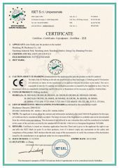 CE certificate of Shandong JK Machinery Co., Ltd. – certificate photo, supplier certificates section