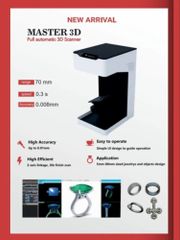 Master 3D Scanner. FOV: 80*60mm Resolution 0.06mm Resolution: 0.06mm Raster: DLP 1280*1080; Target Size Range 5-80mm Measurement Accuracy - Image 2