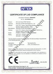POS Terminal CE LVD Certificate certificate from OCOM Technologies Limited
