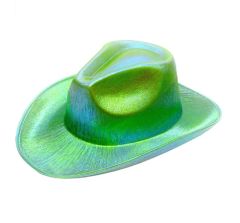 Halloween Carnival Party Pink Fluorescent Colorful Composite Laser Western Style Lllusion Cowboy Hat - 5.0/5