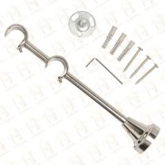 Doule Curtain Rod Wall Brackets, Curtain Pole Brackets Origin Ningbo Color Customized Trademark LongYu Type Curtain Rod Rod Diameter - Image 2