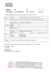 SGS certificate from Yangzhou Mingchi Hotel Products Co., Ltd