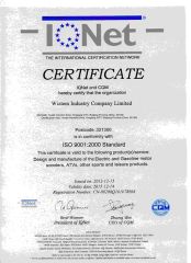 ISO19001 Certificate certificate from Wiztem Industry Company Limited