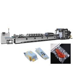Fully Automatic Three Side Weld Sealing Pouch Bag Making Machine Double Unwind with Flying Knife Cutting System - Zhejiang Chovyting Machinery Co., Ltd.