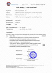 Product Inspection Report certificate from Quanzhou Xiaoye Trading Co., Ltd.