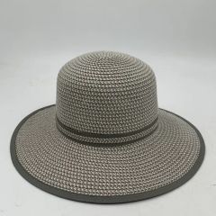 Pony Tail Hole Face Saver Packable Women Straw Hat Origin China Style Striped HS Code 6504000000 Pattern Plain Dyed Model NO. SG230841 - Shingrand Hats Manufacturer Co., Ltd.
