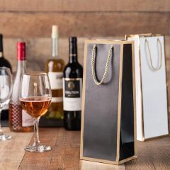 Customized Reinforced Bottom Wine Cardboard Packing Tote Paper Bags - Image 3