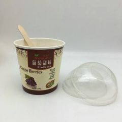 Compostable Paper Printed Ice Cream Bowl with Lid - Image 5