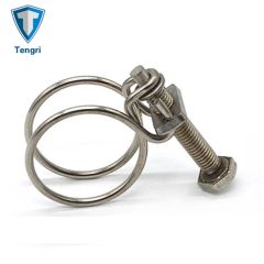 Large Size Fasteners Hose Clamp Double Wire Fastener Hose Clamp - Image 1