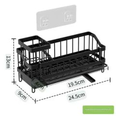 Sponge Rack, Kitchen Sink Storage Rack, Hanging or Floor-Standing Kitchen Storage Rack, Metal Vertical Storage Rack - Image 6