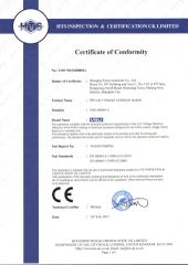 Quality certificates certificate from Shanghai Fante Industrial Co., Ltd